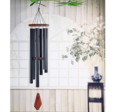 Seika Carillon à vent en plein air avec mélodie pour extérieur, grand ton  profond, 91,4 cm, 5 tubes en métal accordés, carillons à vent pour jardin